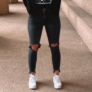 Garage black ripped jeans